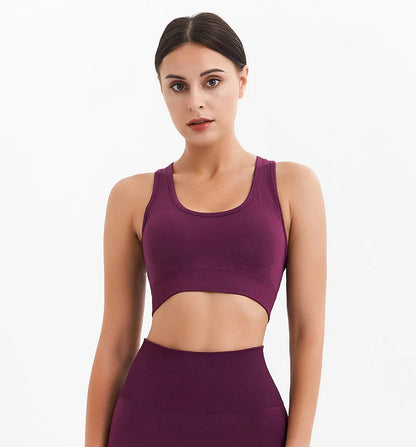 Tank Top Women's Gym Yoga Bra Padded Sports Bra Removable Workout Push Up Crop Top Fitness Bra Athletic Sportswear The Clothing Company Sydney