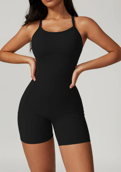 Women's Cross Strap Romper Backless Set Fitness Bodysuit Sportswear Gym Clothes Jumpsuit One-piece Playsuit Yoga Suit - The Clothing Company Sydney