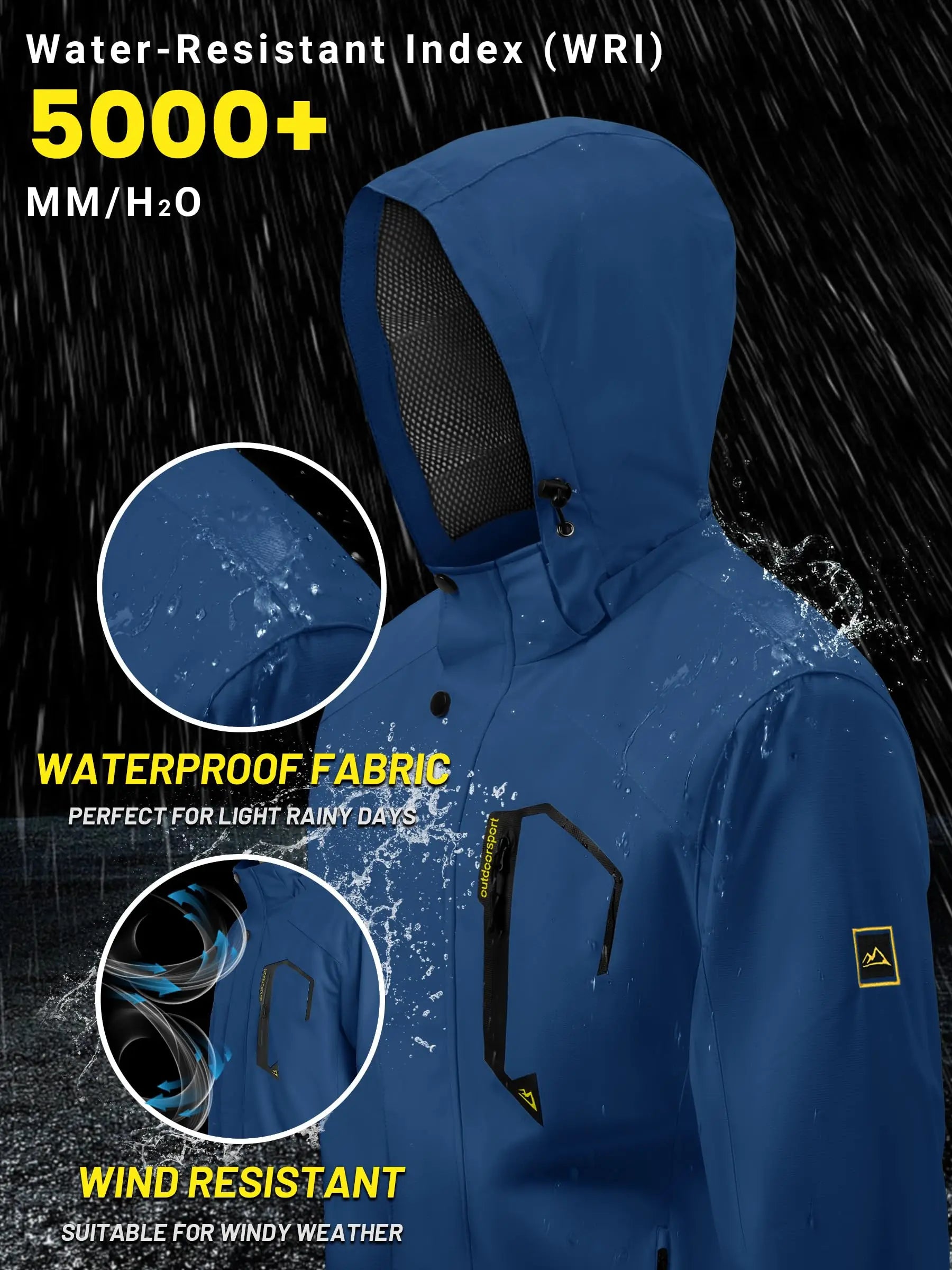 Spring Autumn Lightweight Jackets Mens Mesh Lined Waterproof Rain Jacket Outdoor Fishing Hiking Jacket Male Windbreaker - The Clothing Company Sydney
