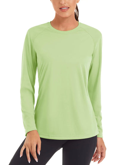 UPF 50+ Summer Quick Dry T-shirts Women's Performance Sun Block UV Protection T Shirts Long Sleeve Swim Pullover Tops The Clothing Company Sydney