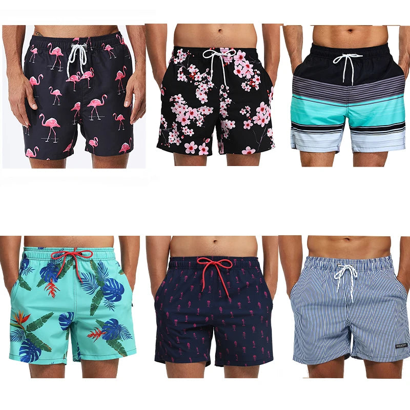 Summer Mens Shorts Polyester Gym Breathable Mesh Liner Elastic Waist Side Pocket Beach Board Shorts - The Clothing Company Sydney