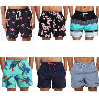 Summer Mens Shorts Polyester Gym Breathable Mesh Liner Elastic Waist Side Pocket Beach Board Shorts - The Clothing Company Sydney