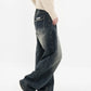Women's Streetwear Retro High Waist Jeans Loose Wide Leg Denim Trousers Y2K Baggy Pants