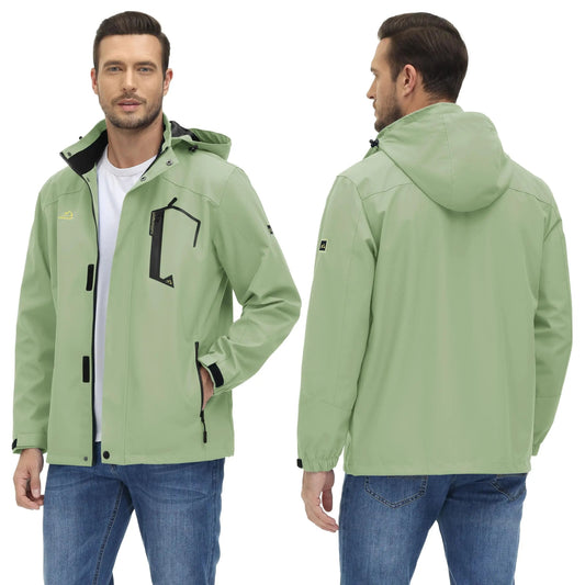 Lightweight Windbreaker Mens Mesh Lined Waterproof Rain Jacket Outdoor Fishing Hiking Jacket with Detachable Hood The Clothing Company Sydney
