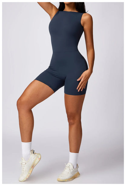 Women Clothes Training Yoga Sportswear Sports Jumpsuit Fitness Rompers Female Push Up Workout Bodysuits Playsuit Set - The Clothing Company Sydney
