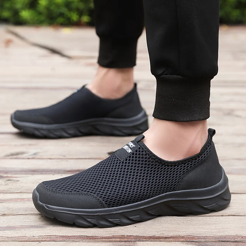 Lightweight Men's Breathable Slip on Casual Sneakers Anti-slip Flats Outdoor Walking Shoes - The Clothing Company Sydney