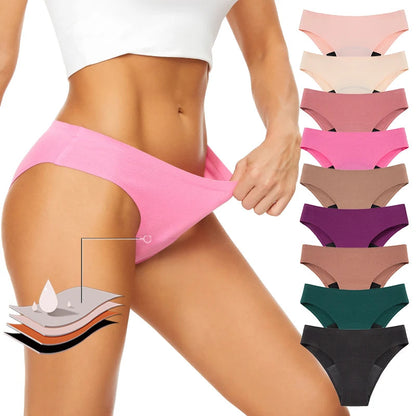 3 Pack Seamless Cotton Menstrual Panties 4-Layer Leakproof Fast Absorption Period Panties Mid-Rise Incontinence Underwear The Clothing Company Sydney