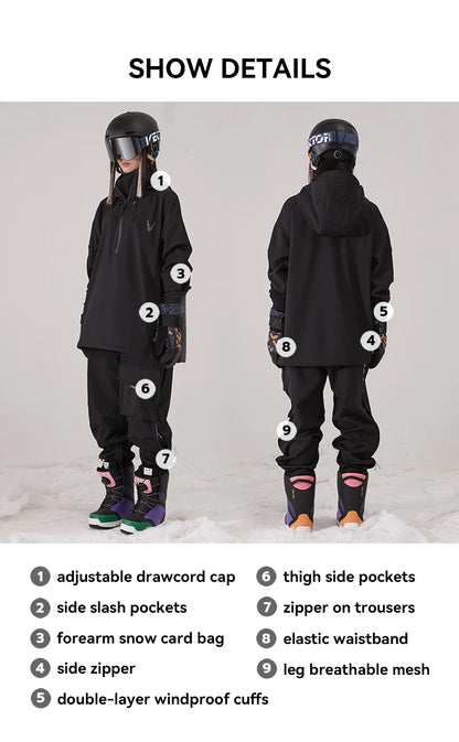 Men Women Ski Jacket Ski Pants Warm Windproof Winter Overalls Hoodie Waterproof Outdoor Sports Clothing The Clothing Company Sydney