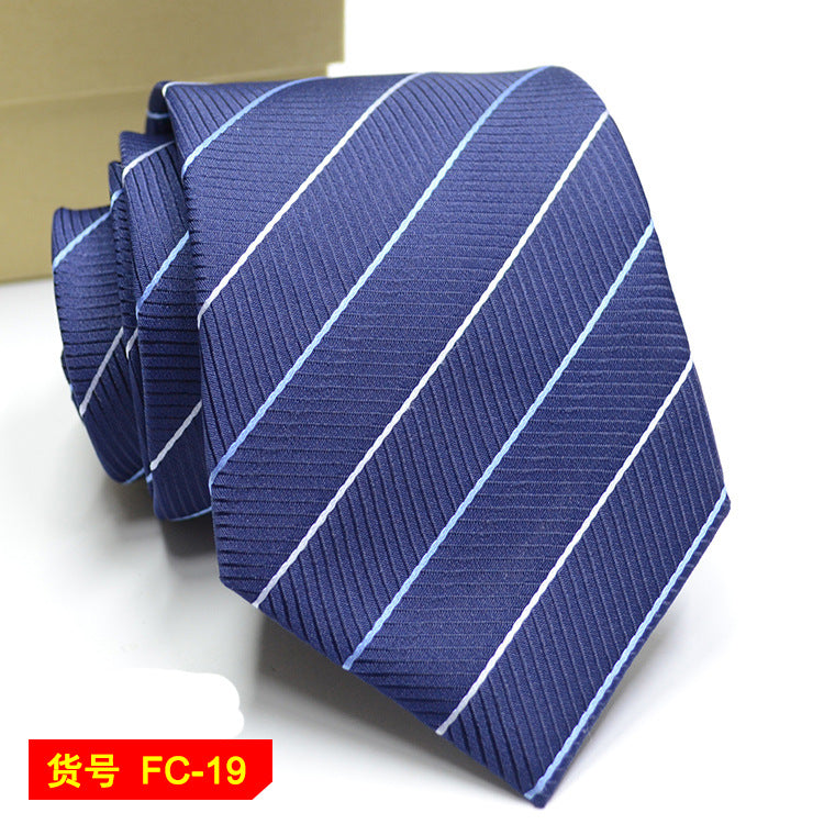 Men's Jacquard Ties – 7-8cm Floral & Solid Neckties The Clothing Company Sydney