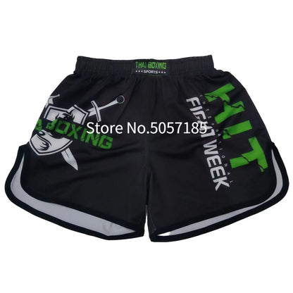 Thai Boxing Shorts Printed MMA Muay Thai Men's Shorts Kickboxing Pants Kids Women Martial Arts Grappling Fight Wear - The Clothing Company Sydney