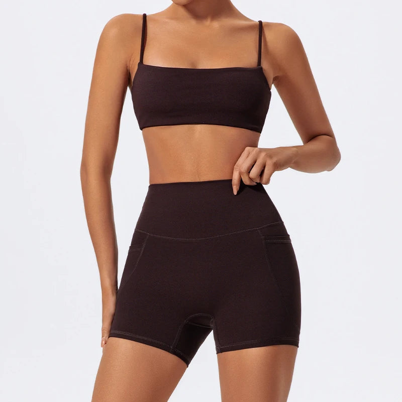2 Piece Sports Suit Women Half Zipper Long Sleeves Slim Yoga Set Flared Activewear Gym Workout Sportswear The Clothing Company Sydney
