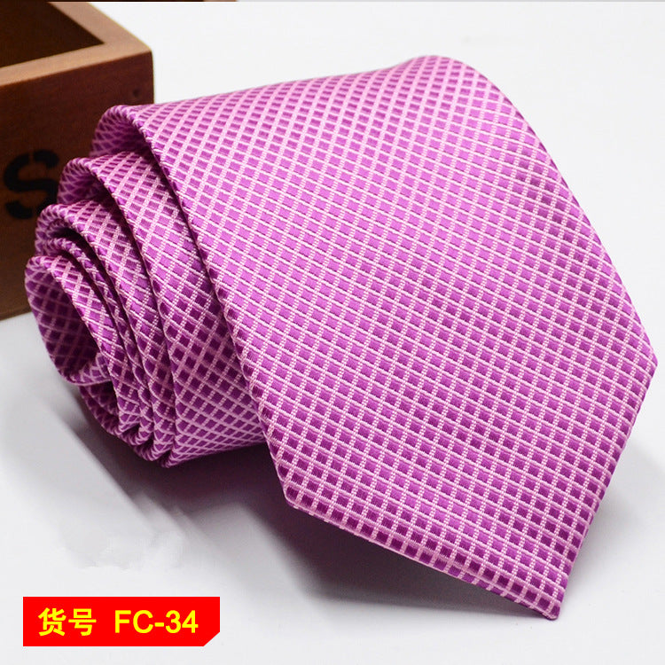 Men's Jacquard Ties – 7-8cm Floral & Solid Neckties The Clothing Company Sydney