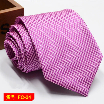 Men's Jacquard Ties – 7-8cm Floral & Solid Neckties The Clothing Company Sydney