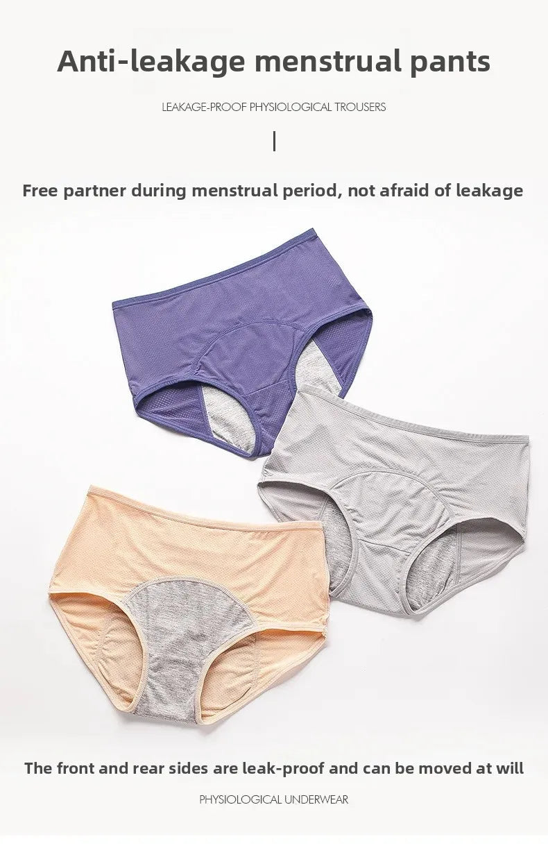 Plus Size Mesh Period Underwear Women's Special Menstrual Period Panties Class a Mid Waist Leak Proof Period Panties The Clothing Company Sydney