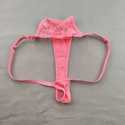 3 Pack Women's Lace Hollow Out Thongs Thin Sheer G-Strings Ultra-low Rise Seamless Panties Perspective Bow Knickers - The Clothing Company Sydney