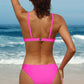 Women's V Neck Triangle Bikini Swimwear High Cut String Bathing Suit Two Piece Swimsuit - The Clothing Company Sydney