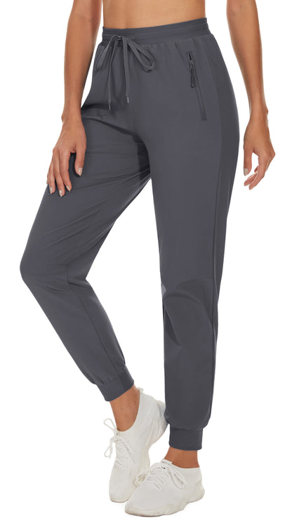 Quick Dry Hiking Pants Women's Casual Long Pants Elastic Waist Zipper Pocket Athletic Trousers Running Workout Bottoms The Clothing Company Sydney