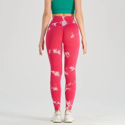 Seamless Tie Dye Bleach Sport Leggings Women Push Up Elastic Yoga Pants Fitness Gym Workout Tights Running Leggings The Clothing Company Sydney
