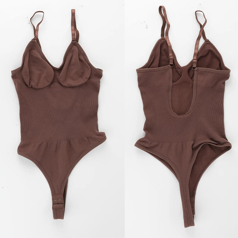 Womens Backless Bodysuits Seamless Shapewear Body Shaper Camisole Tops Corset Shapewear