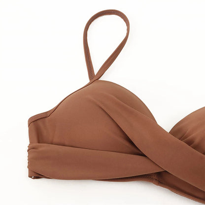 Two Piece Swimsuit Womens Bikini Set Beachwear Push Up Summer Bathing Suit Triangle Bikini Low Waist Swimwear - The Clothing Company Sydney