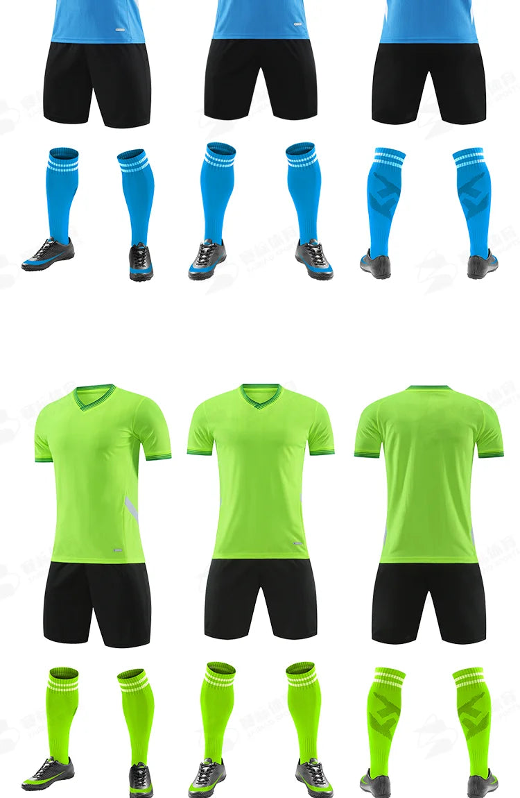 Adult Kids Customised Football Jerseys Soccer Uniform Mem Women Team Training Quick-Drying Sportswear  Futsal Tracksuit Outfit