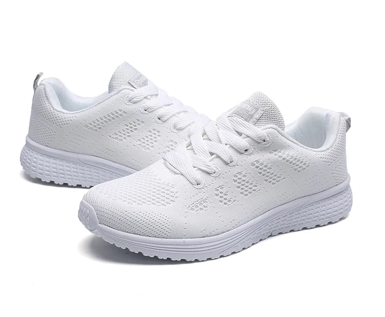 Women's Flats Fashion Lightweight Lace Up Round Toe Sneakers Walking Shoes - The Clothing Company Sydney