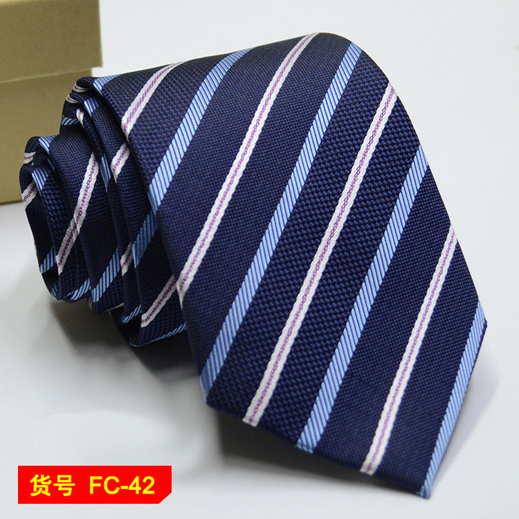 Men's Jacquard Ties – 7-8cm Floral & Solid Neckties The Clothing Company Sydney