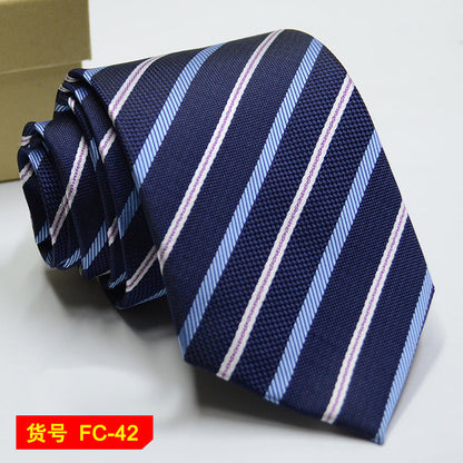 Men's Jacquard Ties – 7-8cm Floral & Solid Neckties The Clothing Company Sydney