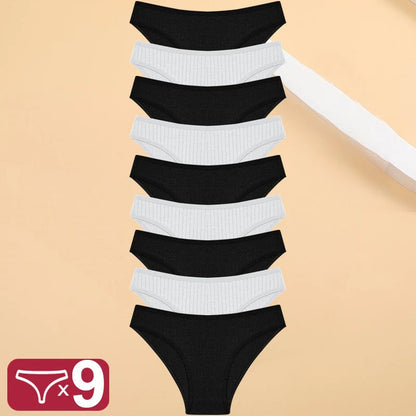 9 Pack Cotton Panties Women Underwear Striped Panty Female Soft Lingerie Briefs Underpant Intimates Set The Clothing Company Sydney