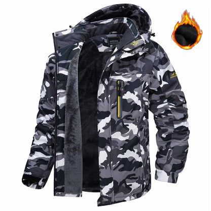 Winter Fleece Lining Parka Waterproof Men's Ski Snowboard Jackets Windproof Removable Hoodie Coats Casual Windbreaker - The Clothing Company Sydney