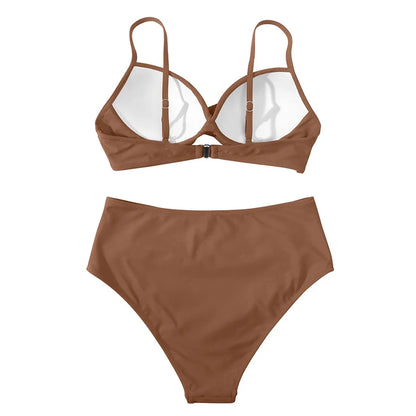 Two Piece Swimsuit Womens Bikini Set Beachwear Push Up Summer Bathing Suit Triangle Bikini Low Waist Swimwear - The Clothing Company Sydney