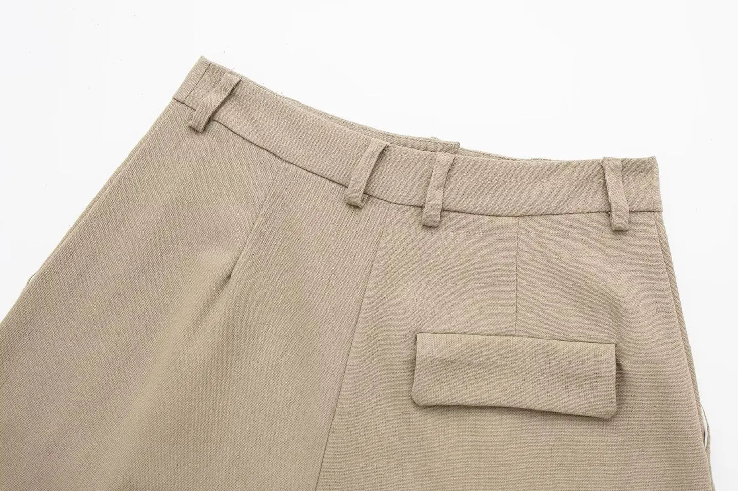 2 Piece Women's Suit Button V Neck Waistcoats Elegant Vest Top Zipper High Waist Slim Pants Shorts Summer Female Streetwear - The Clothing Company Sydney
