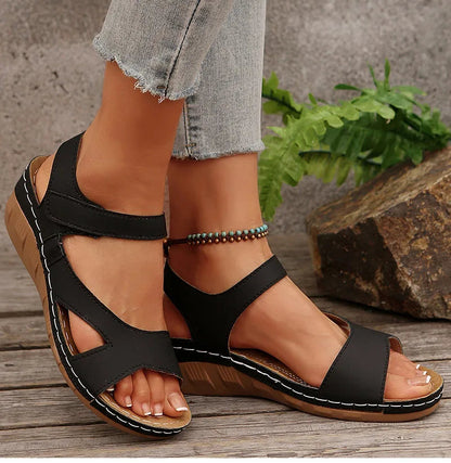 Women's Summer Casual Wedges Footwear Soft Heeled Sandals The Clothing Company Sydney