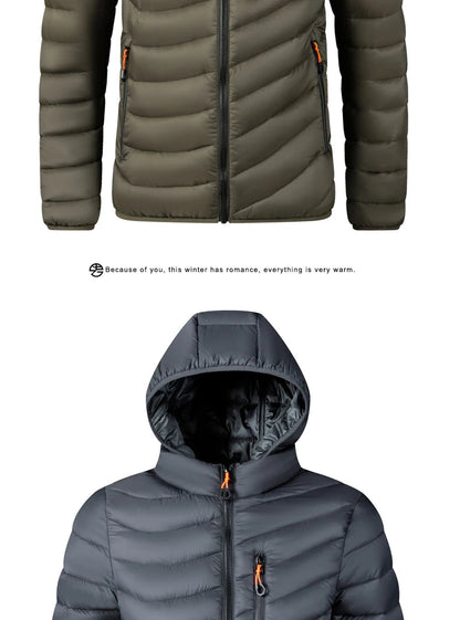 Men’s Hooded Winter Parka – Windproof Thick Casual Jacket with Detachable Hat The Clothing Company Sydney