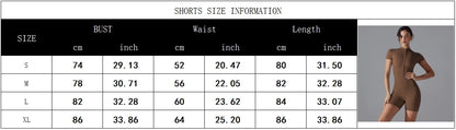Yoga Set Women's Jumpsuits One-Piece Suit Zipper Short Sleeve Gym Push Up Workout Fitness Bodysuit Sportswear The Clothing Company Sydney