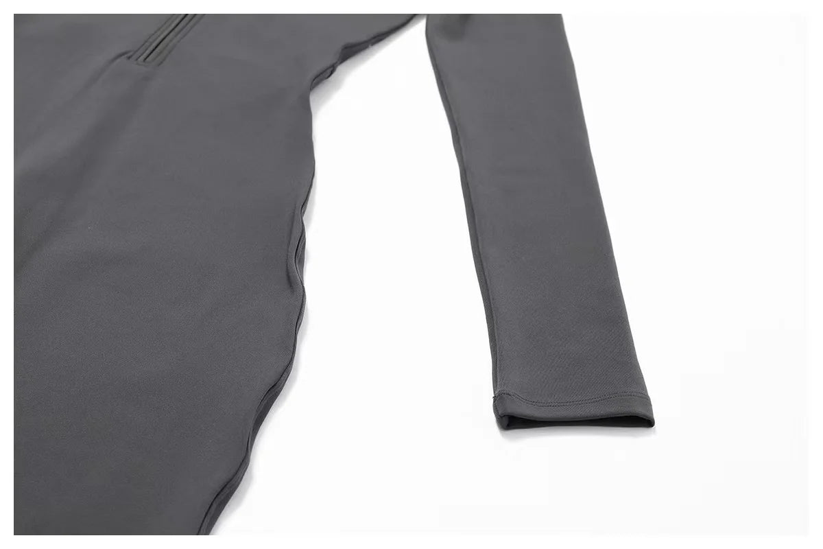 Women's One-piece Yoga Pants Short/Long-sleeved Warm ski Overalls Outerwear High Elastic Cycling Bodybuilding Bodysuit - The Clothing Company Sydney