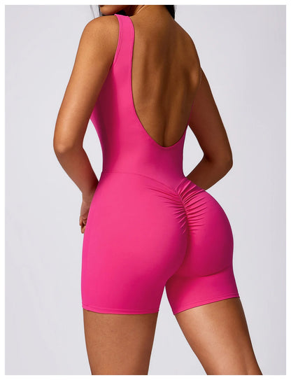 Women Clothes Training Yoga Sportswear Sports Jumpsuit Fitness Rompers Female Push Up Workout Bodysuits Playsuit Set - The Clothing Company Sydney