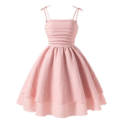 Kids Set Pink Tiered Sling Princess Dress Sweet Style Tween Girls Dress Birthday Party Dress The Clothing Company Sydney