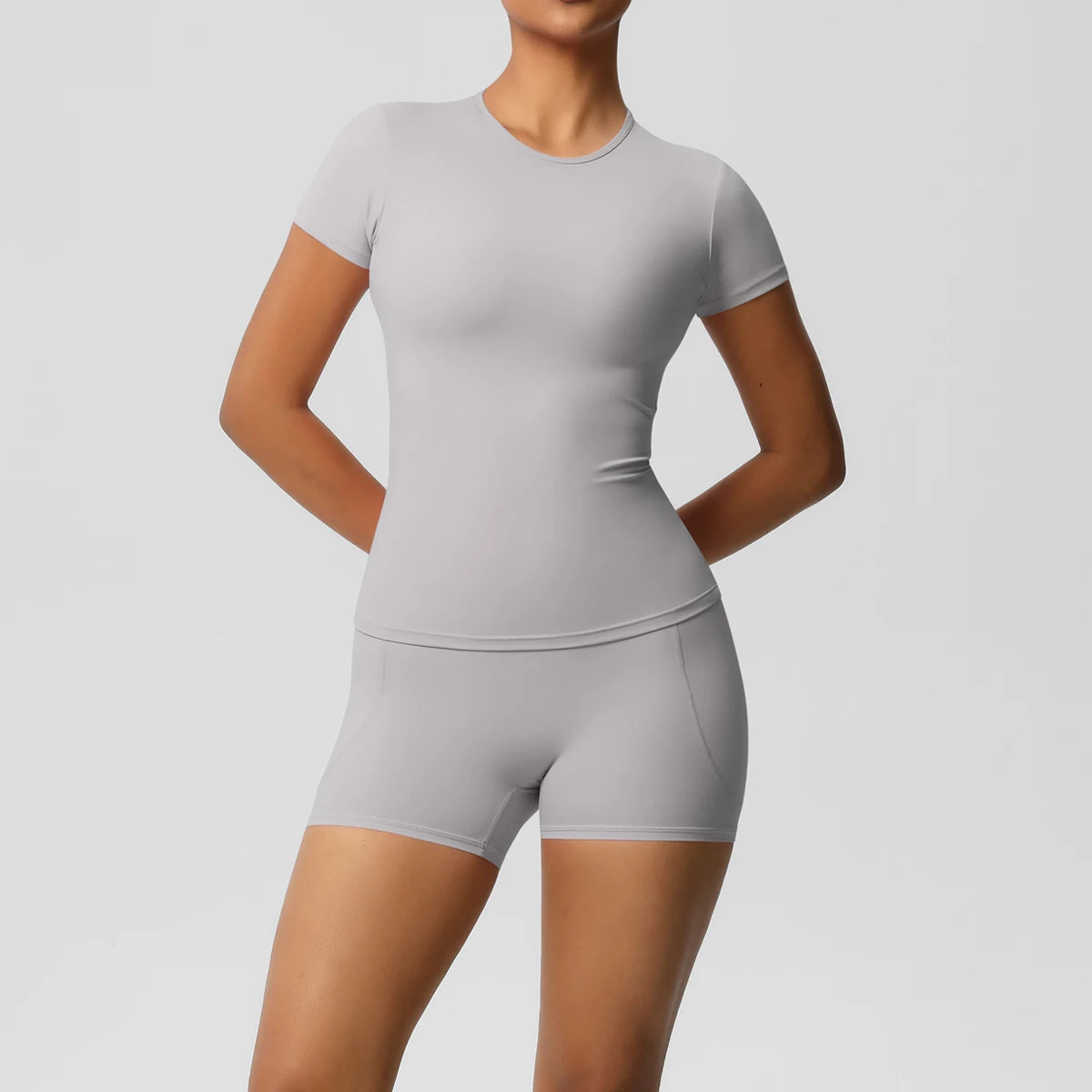 Workout Sportswear 2 Piece Piece Female Yoga Shirt Push Up Workout Clothes Outdoors Sport  High Waist  Fitness Sport Shorts - The Clothing Company Sydney