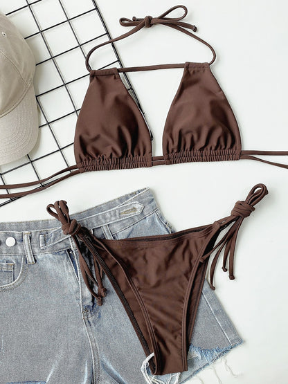 2 Piece Lace Up Bikini Swimsuit Swimwear Brazilian Bikinis Set Micro Women's Bathing Suits Swimming for Beach Wear The Clothing Company Sydney