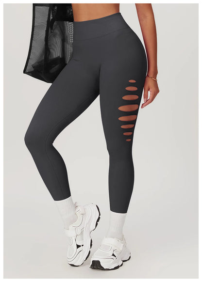 Seamless High-Waist Yoga Leggings – Hollow-Out Push-Up Workout Tights for Women - The Clothing Company Sydney