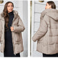 Hooded Parkas Women's Plus Size Casual Hooded Pocket Women Down Jacket Coat Outwear - The Clothing Company Sydney