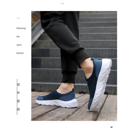 Lightweight Casual Breathable Slip on Male Casual Sneakers Anti-slip Men's Flats Outdoor Walking Shoes - The Clothing Company Sydney
