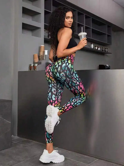 3D Print Tie Dye Sports Women Seamless High Waist Fitness Push Up Leggings Gym Clothing Workout Tights Pants - The Clothing Company Sydney