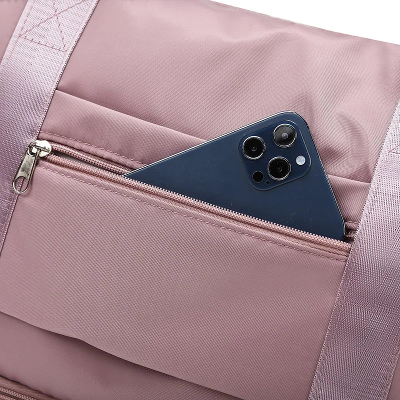 Travel Bag Women Shoulder Bag Casual Handbag Double Zipper Expansion Bag Large Bag Fashion Luggage Bag - The Clothing Company Sydney