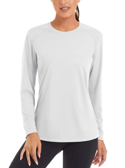 UPF 50+ Summer Quick Dry T-shirts Women's Performance Sun Block UV Protection T Shirts Long Sleeve Swim Pullover Tops The Clothing Company Sydney