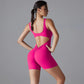 One Piece V Back Sports Jumpsuit Gym Romper Sleeveless Sportswear Bodysuit Women's Casual One-Piece Suit Yoga Clothing Set The Clothing Company Sydney