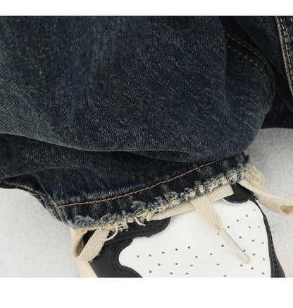 Women's Streetwear Retro High Waist Jeans Loose Wide Leg Denim Trousers Y2K Baggy Pants - The Clothing Company Sydney
