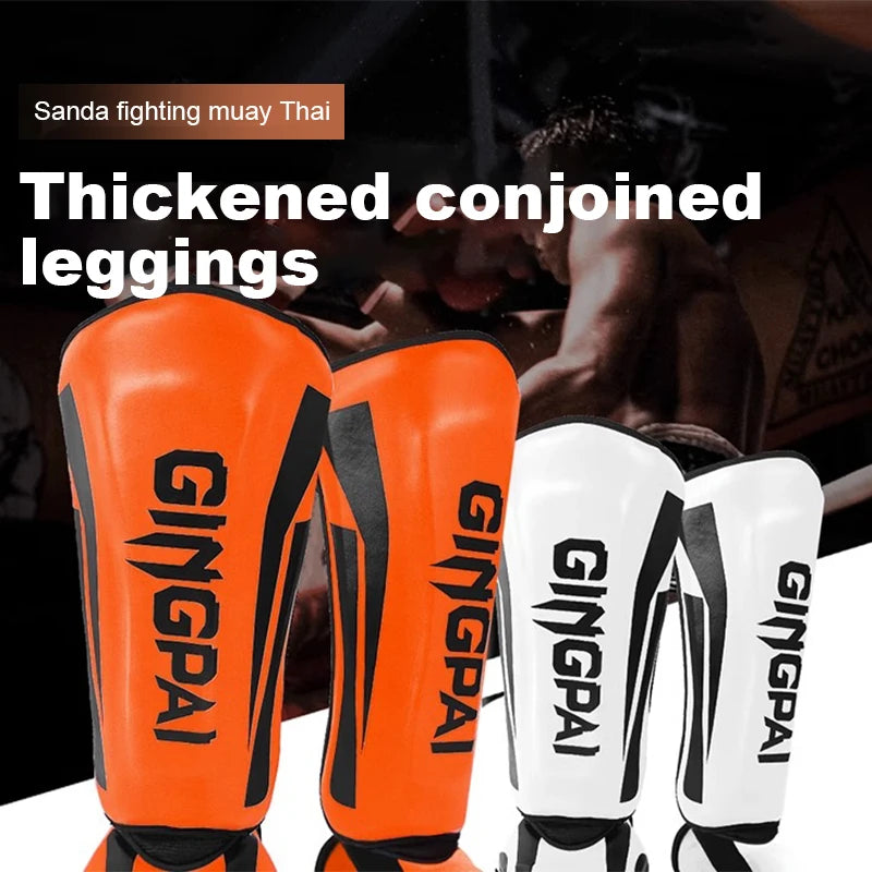 Muay Thai Kickboxing Boxing Shin Guard Pads Martial Arts Leg Protector Taekwondo Ankle Guards - The Clothing Company Sydney