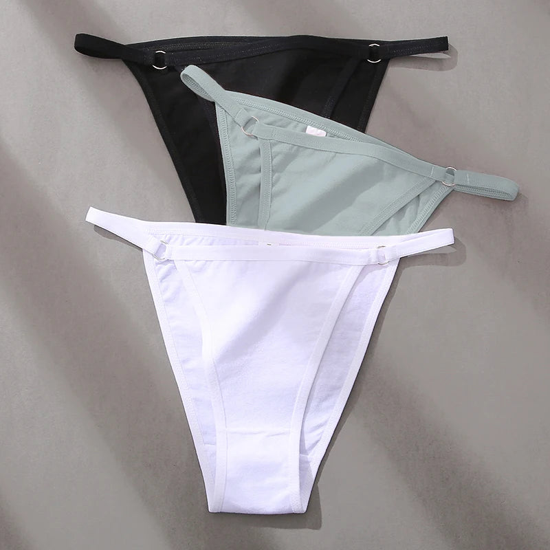 3 Pack Women's Cotton Panties Low Waist Bikini Briefs Ladies Underwear Soft Solid Underpants Lingerie The Clothing Company Sydney